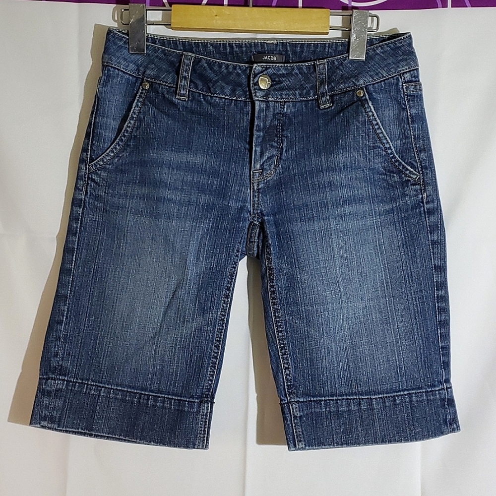 Jacob Ladies Knee Length Jean Shorts - Size 2
